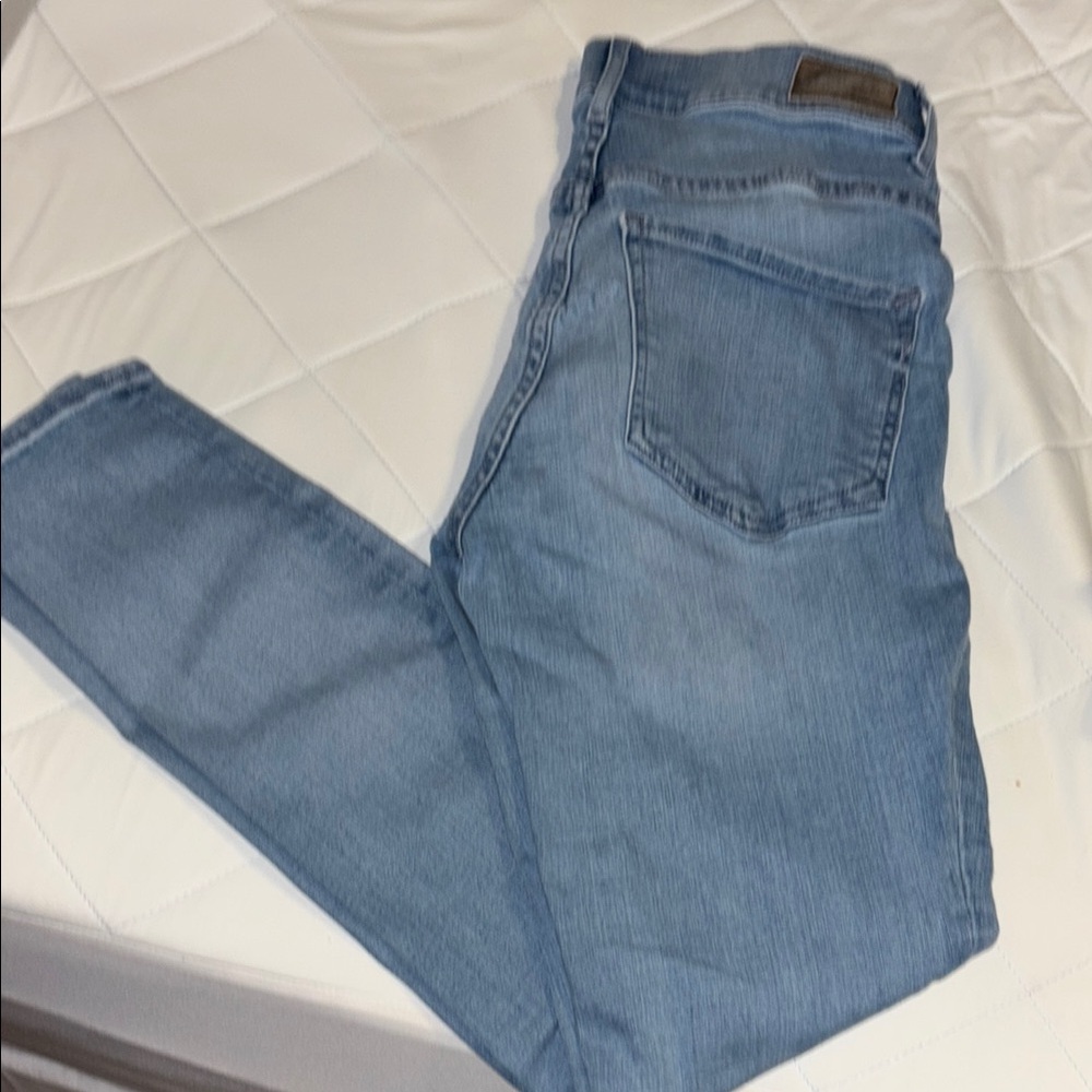 High rise denim perfect Express Light Blue Cropped Denim Leggings